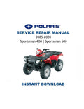 Polaris Sportsman 400 500 Service Manual PDF service repair manual cover