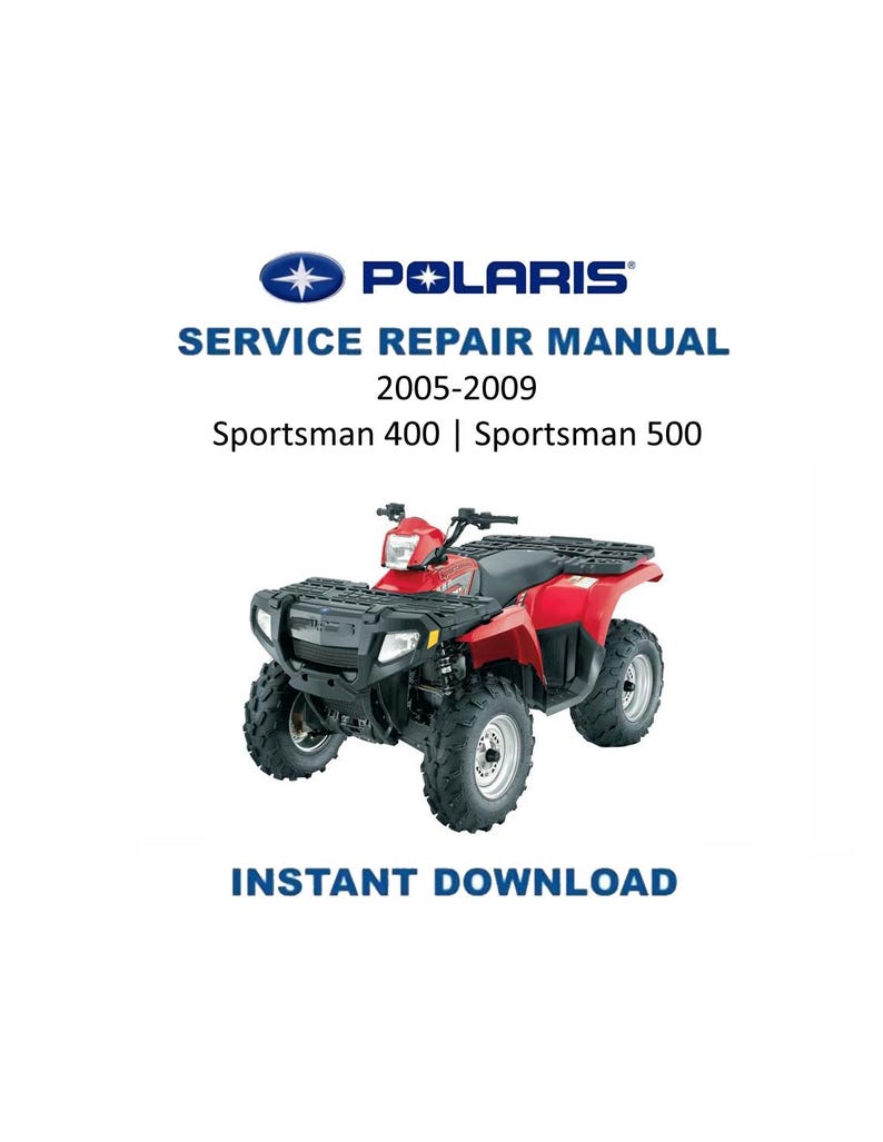 Polaris Sportsman 400 500 Service Manual PDF service repair manual cover