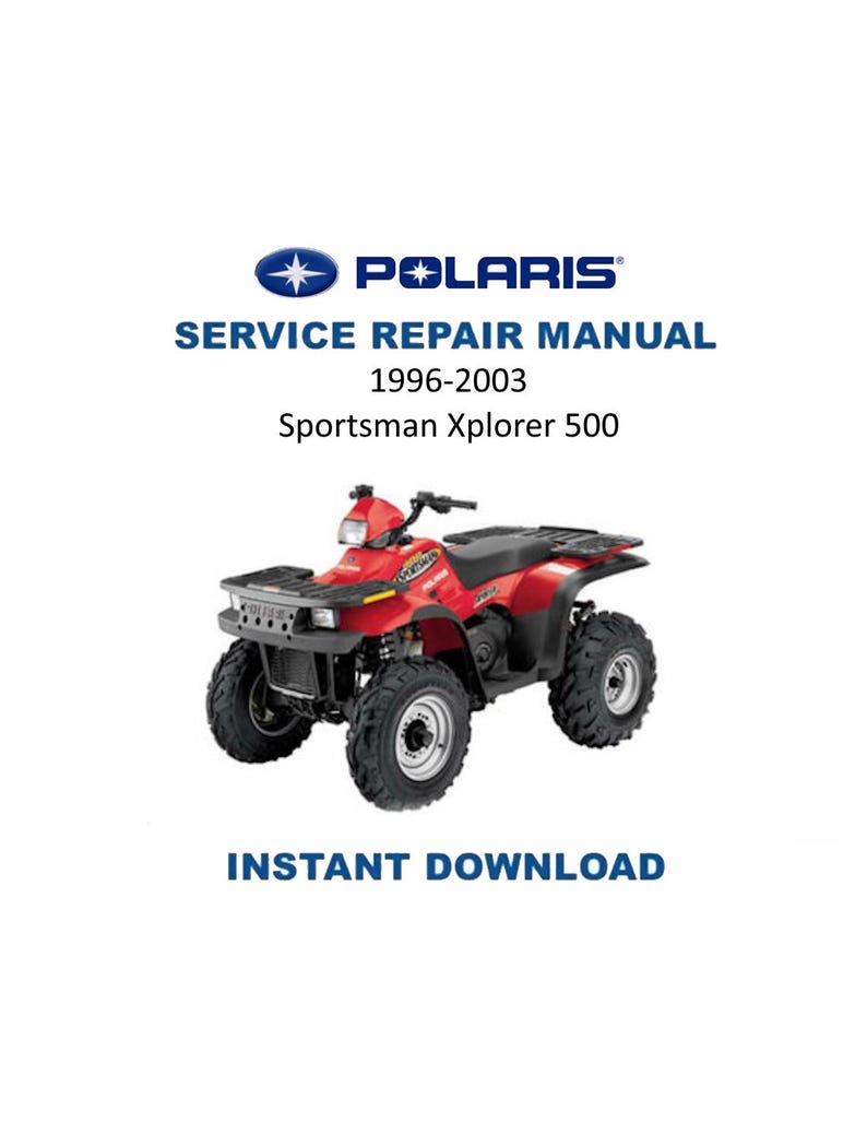Polaris Sportsman Xplorer 500 Service Manual PDF service repair manual cover