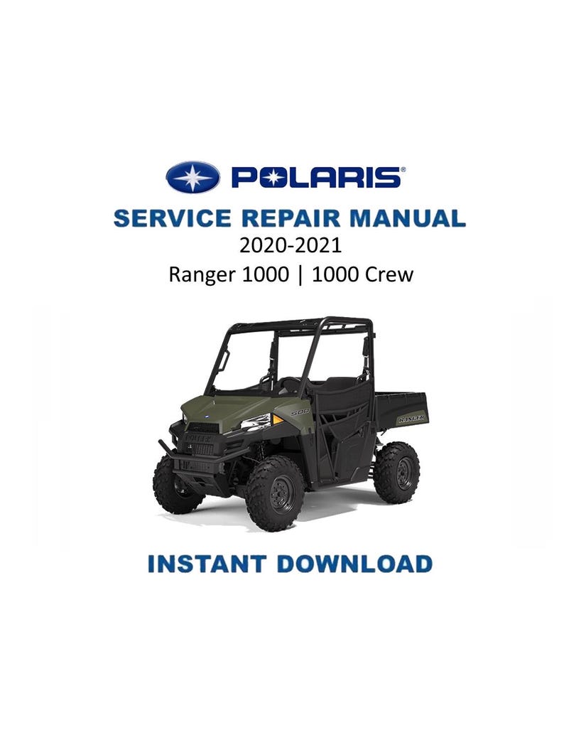 Polaris Ranger 1000 Service Manual PDF service repair manual cover