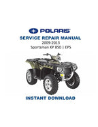 Polaris Sportsman XP 850 Service Manual 2009-2013 ATV EPS PDF service repair manual cover