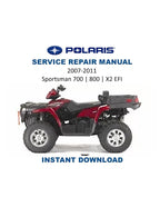 Polaris Sportsman 700 800 X2 EFI Service Manual 2007-2011 ATV PDF service repair manual cover
