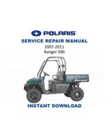 Polaris Ranger 500 Service Manual 2007-2011 UTV 2X4 4X4 EFI PDF service repair manual cover