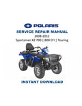 Polaris Sportsman X2 700 800 EFI Touring Service Manual PDF service repair manual cover