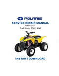 Polaris Trail Blazer 250 400 Service Manual PDF service repair manual cover
