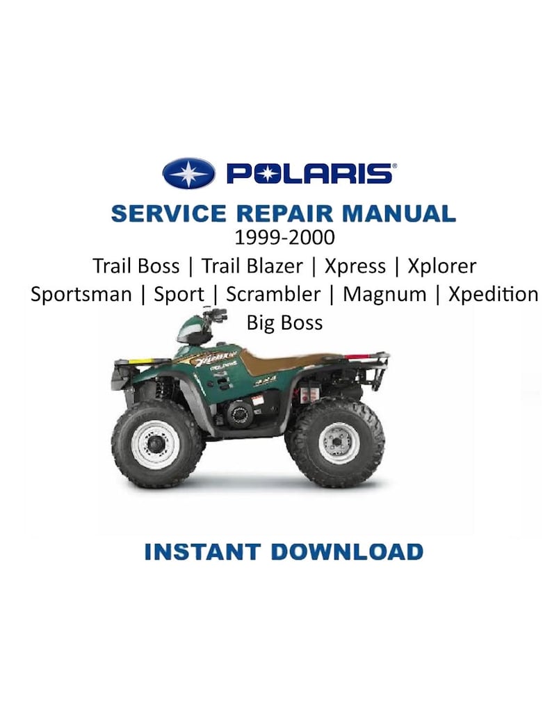 Polaris ATV All Models Service Manual 1999-2000 ATV Repair PDF service repair manual cover