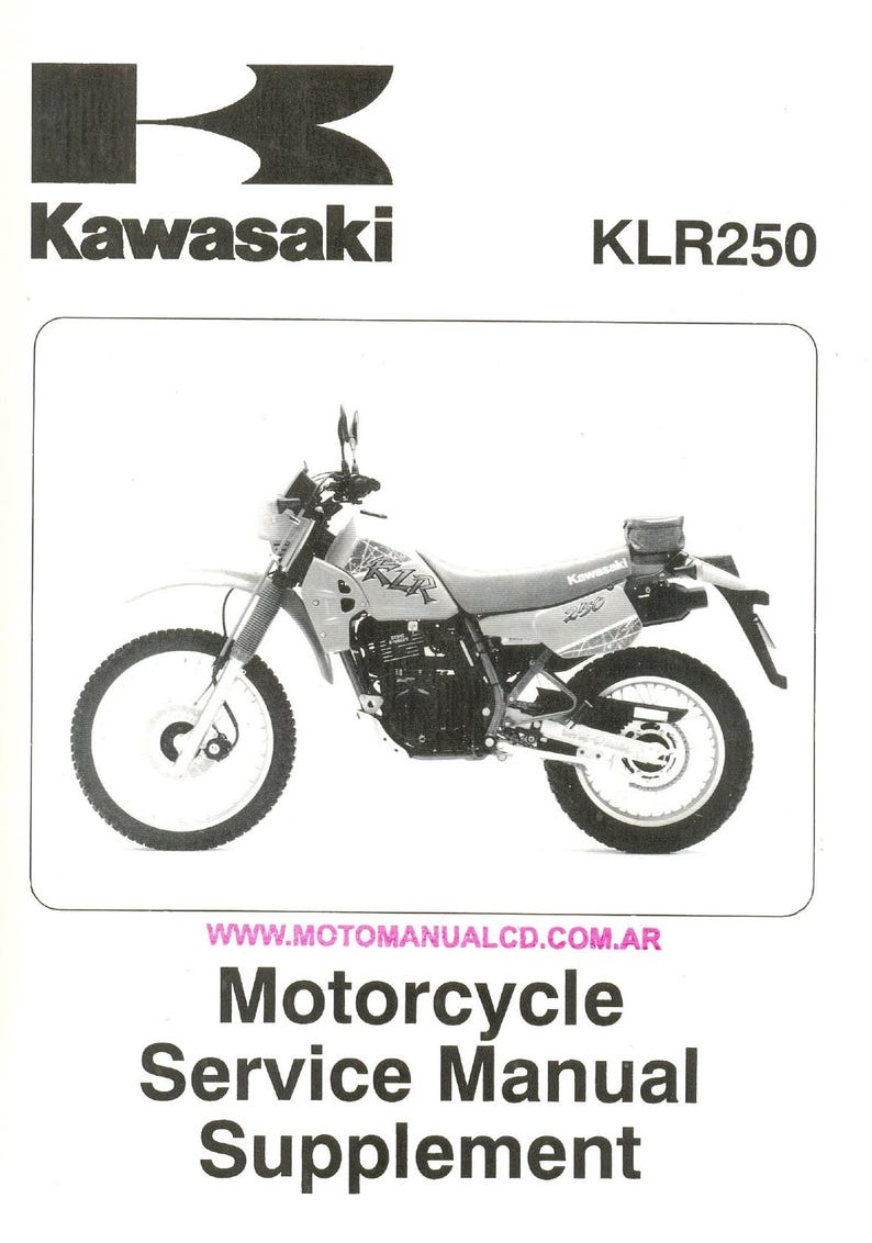 Kawasaki KLR250 Service Manual 1984-2004 Motorcycle Repair service manual preview page 2