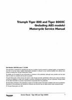 Triumph Tiger 800 800XC Service Manual service manual preview page 2