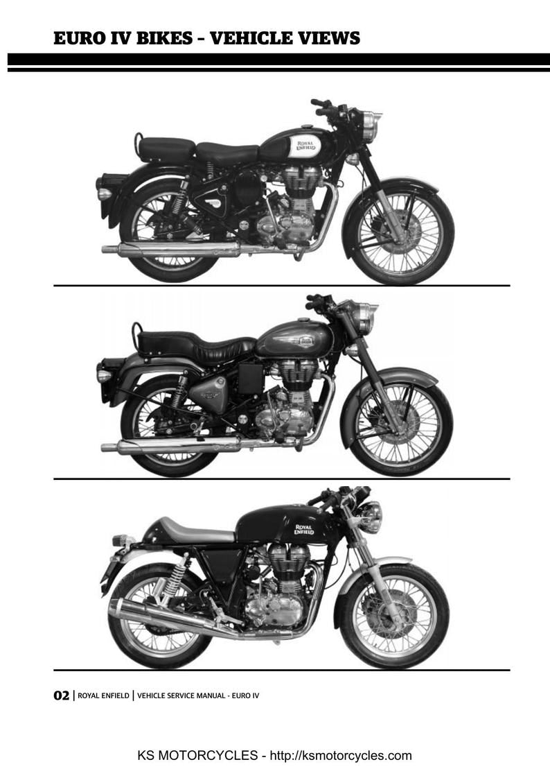 Royal Enfield Bullet Continental GT Service Manual service manual preview page 4