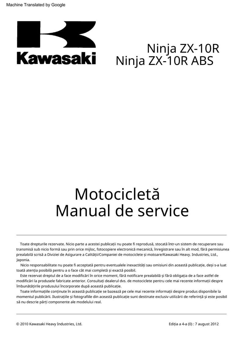 Kawasaki Ninja ZX-10R Service Manual service manual preview page 6