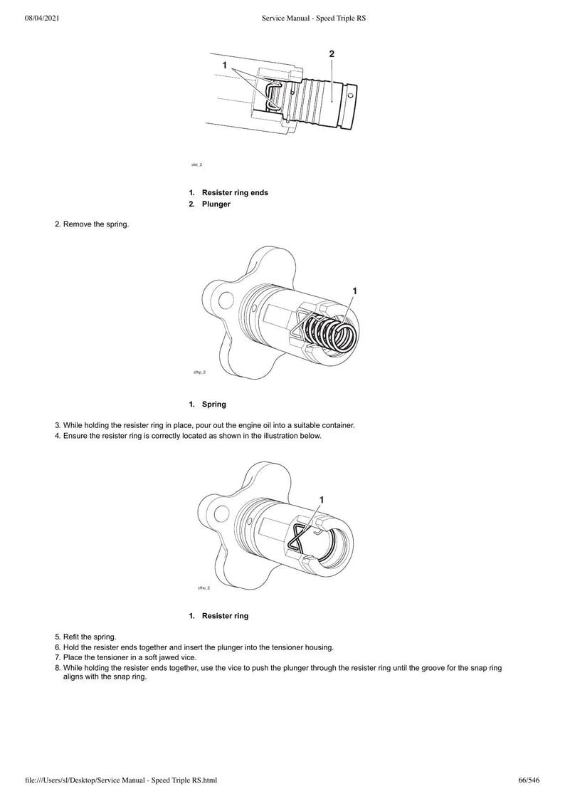 Triumph Speed Triple RS Service Manual service manual preview page 8
