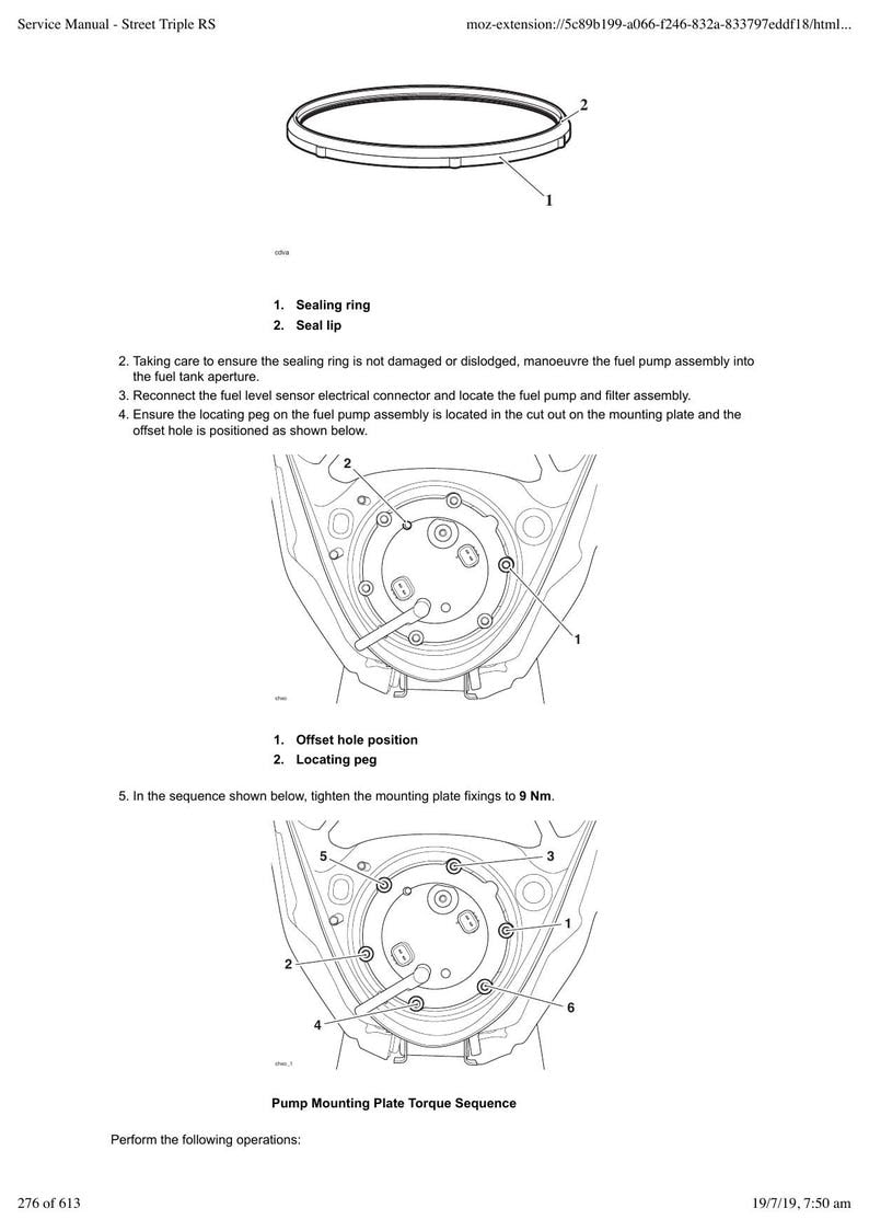Triumph Street Triple RS Service Manual service manual preview page 4