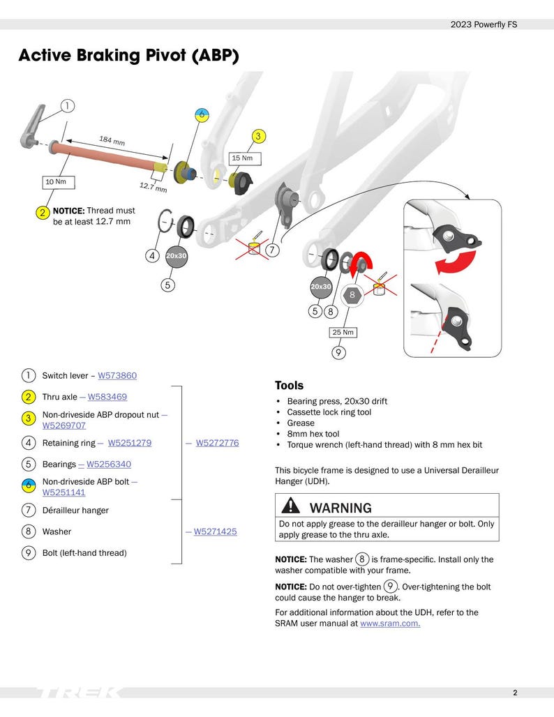 Trek Powerfly FS Service Manual service manual preview page 4