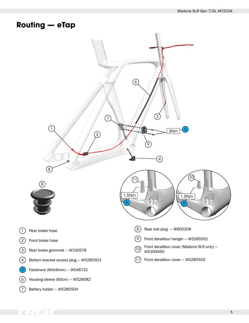 Trek Madone SLR Gen 7 SL Service Manual service manual preview page 7