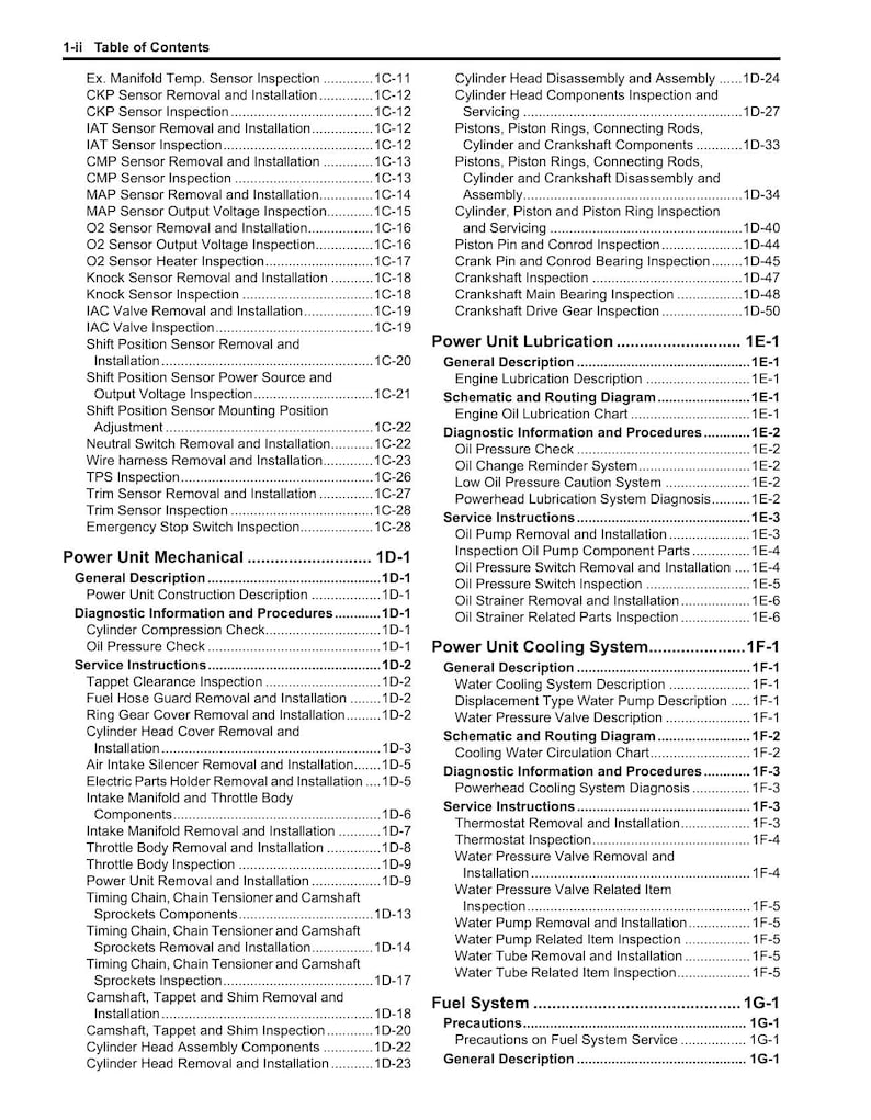 Suzuki DF115B DF140B Outboard Service Manual 2021-2025 service manual preview page 8