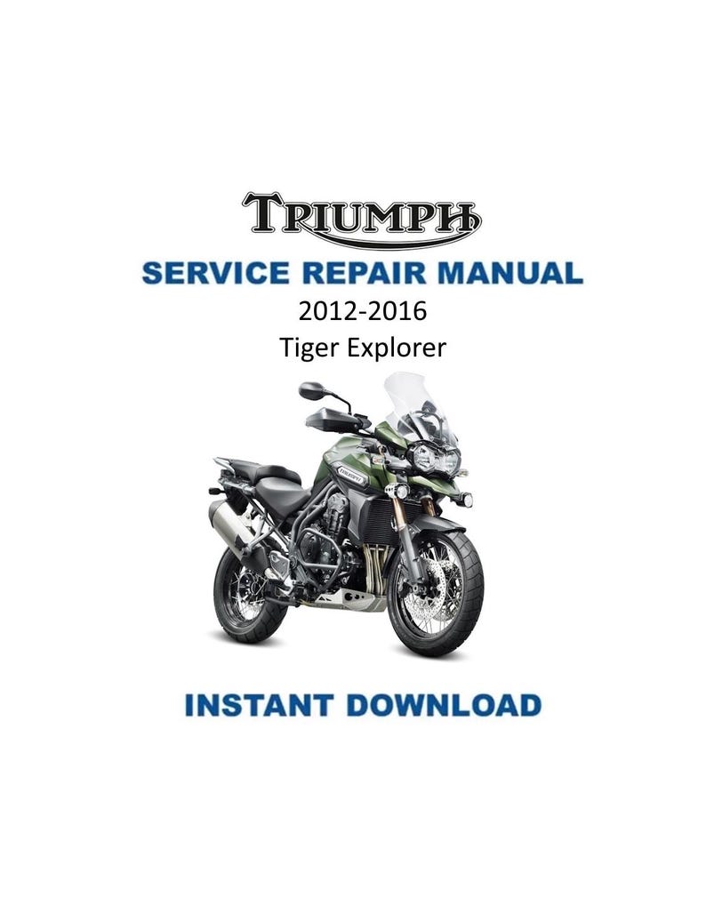 Triumph Tiger Explorer Service Manual PDF service repair manual cover
