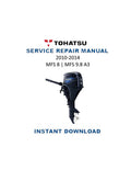 Tohatsu MFS 8 9.8A3 4 Stroke Outboard Service Manual PDF service repair manual cover
