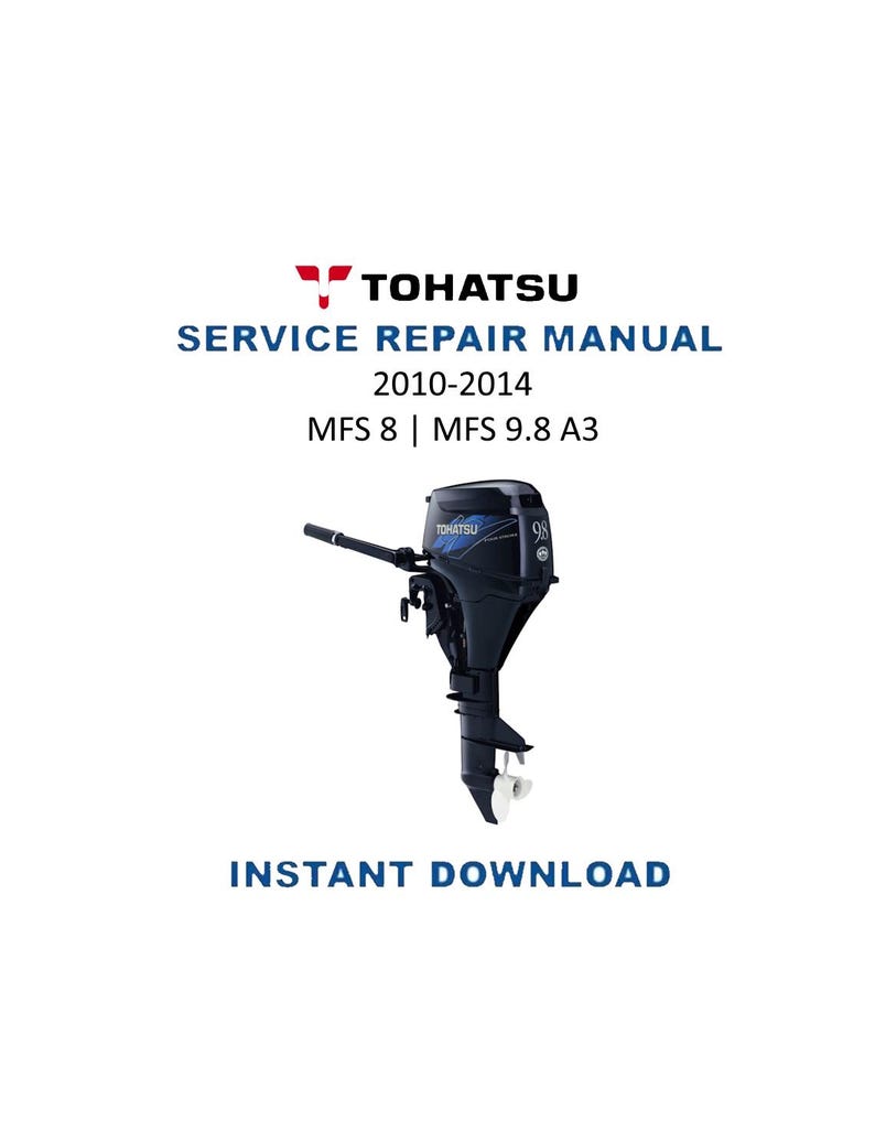 Tohatsu MFS 8 9.8A3 4 Stroke Outboard Service Manual PDF service repair manual cover