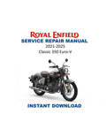Royal Enfield Classic 350 Service Manual 2021-2025 Motorcycle PDF service repair manual cover