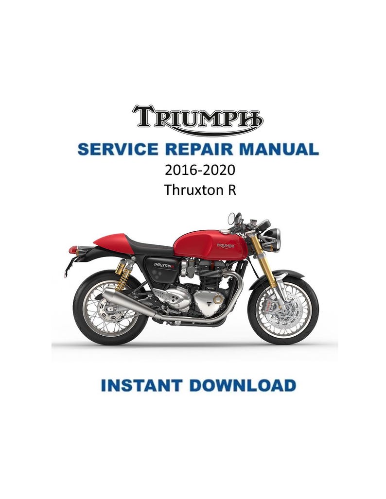 Triumph Thruxton R Service Manual PDF service repair manual cover