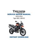 Triumph Tiger 800 800XC Service Manual PDF service repair manual cover