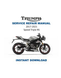 Triumph Street Triple RS Service Manual PDF service repair manual cover