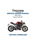 Triumph Speed Triple RS Service Manual PDF service repair manual cover