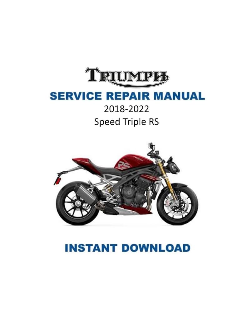 Triumph Speed Triple RS Service Manual PDF service repair manual cover