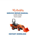 Kubota LA344 LA344S Front Loader Service Manual PDF service repair manual cover