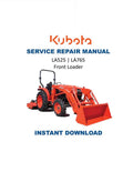 Kubota LA525 LA765 Front Loader Service Manual PDF service repair manual cover