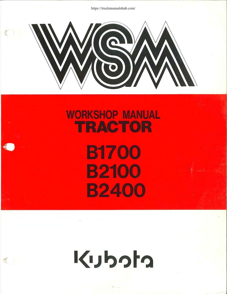 Kubota B1700 B2100 B2400 Tractor Service Manual service manual preview page 2
