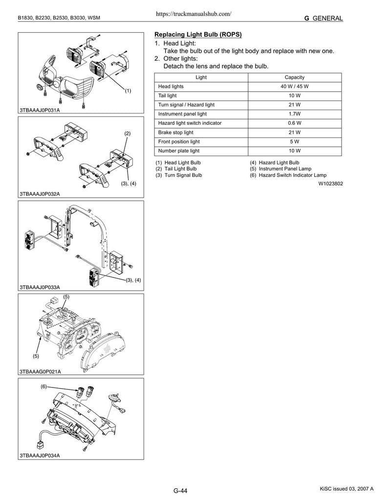 Kubota B1830 B2230 B2530 B3030 Tractor Service Manual 2007-2011 service manual preview page 4