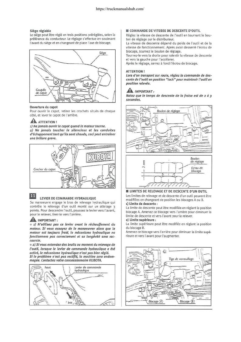 Kubota 7001B Tractor Service Manual 1980-1984 Repair service manual preview page 6