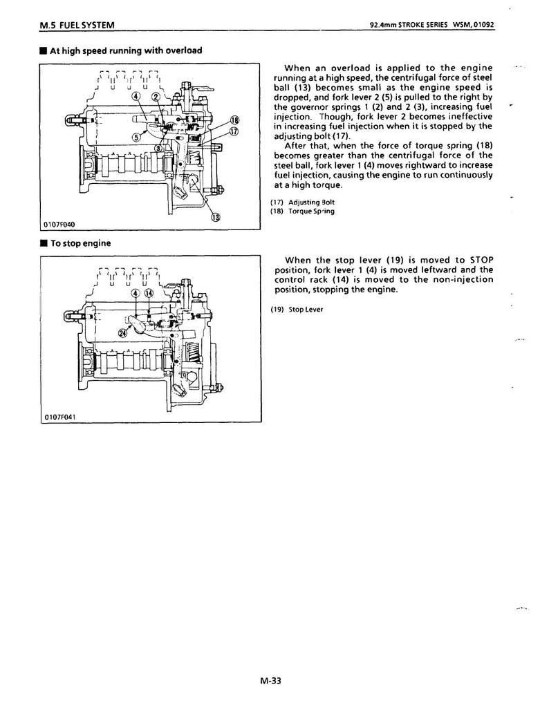 Kubota 03 Series Diesel Engine Service Manual 1991-1995 D1403 D1703 V1903 V2203 F2803 service manual preview page 5