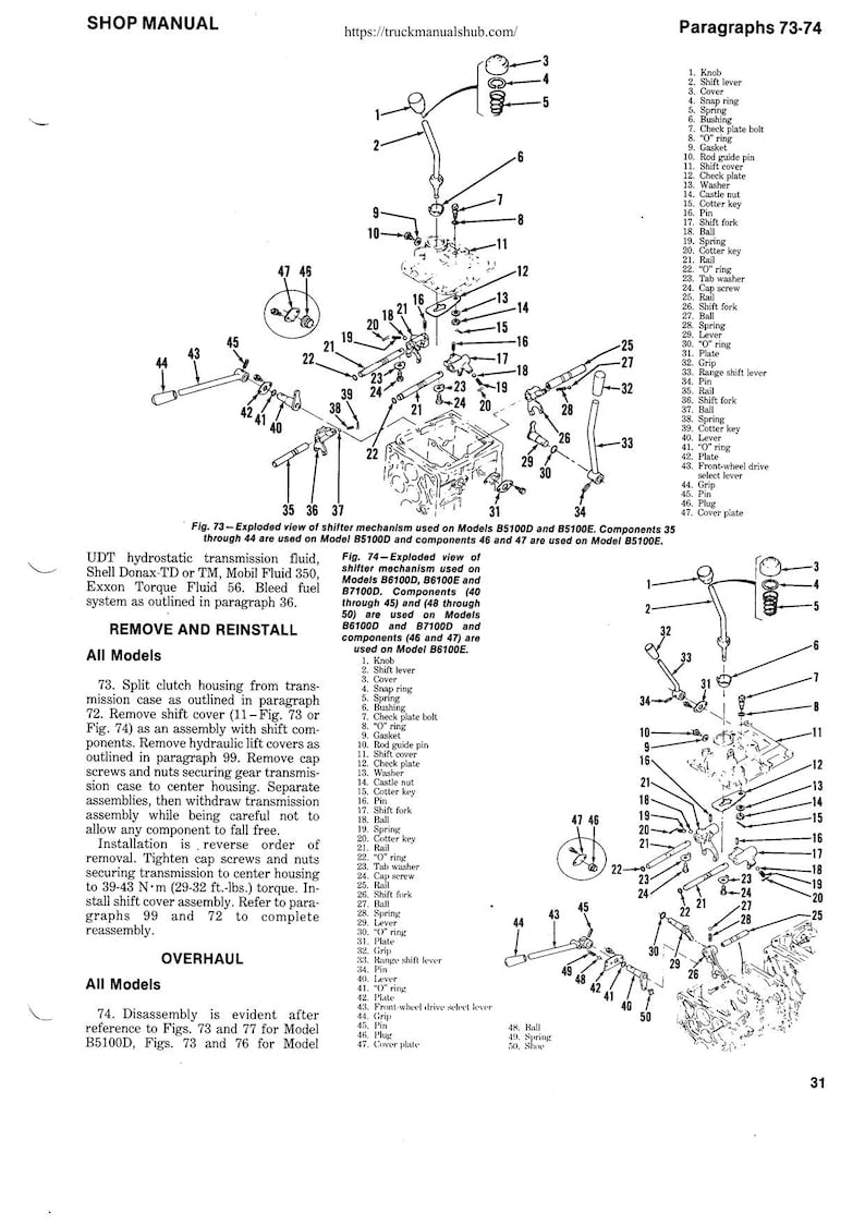 Kubota B5100 B6100 B7100 Tractor Service Manual service manual preview page 2