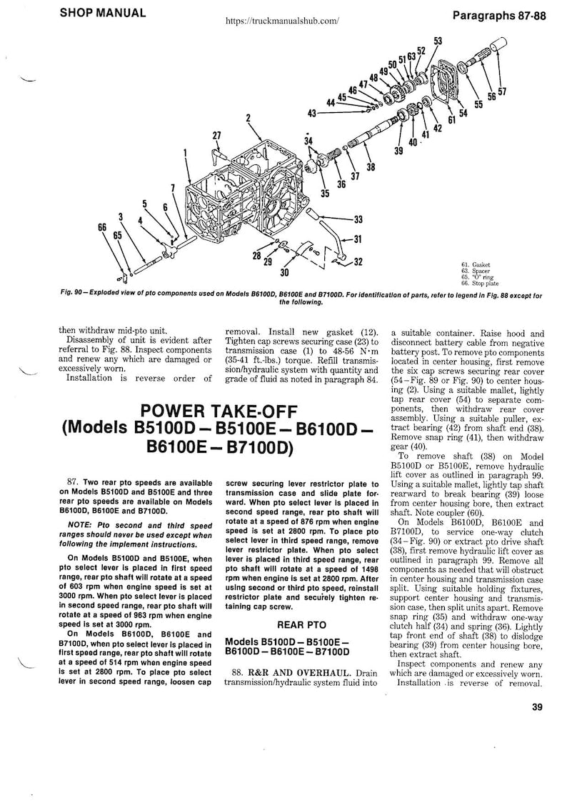Kubota B5100 B6100 B7100 Tractor Service Manual service manual preview page 10