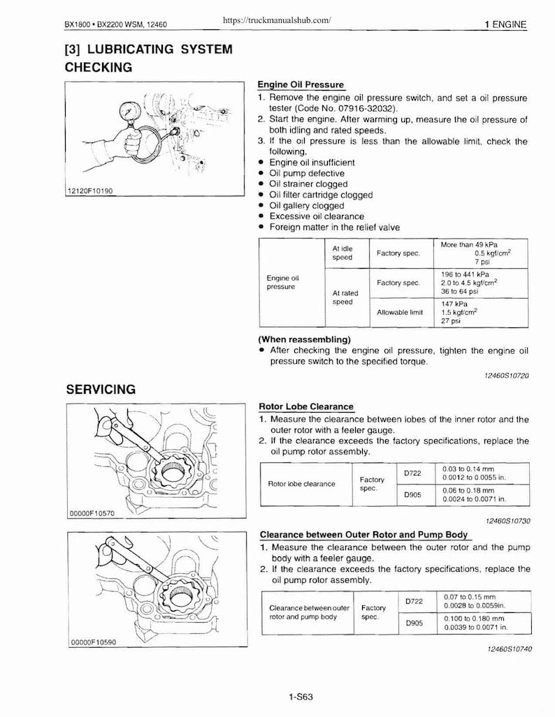 Kubota BX1800 BX2200 Tractor Service Manual 2001-2005 Repair service manual preview page 7