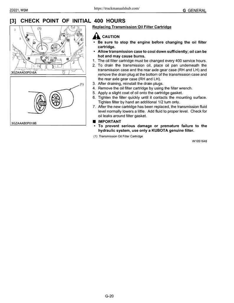 Kubota ZD221 Service Manual service manual preview page 4