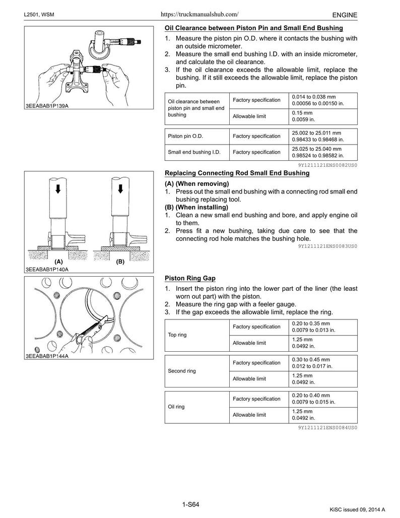 Kubota L2501 Tractor Service Manual service manual preview page 6
