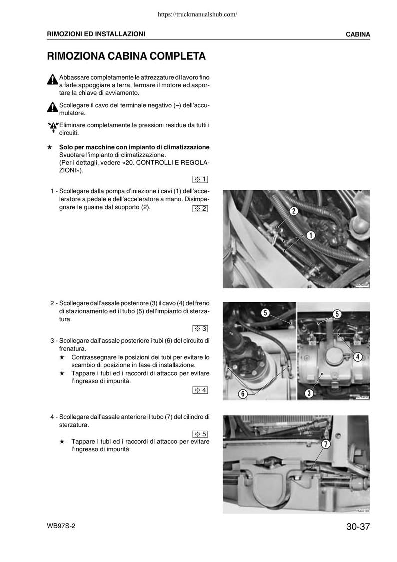 Komatsu WB97S-2 Backhoe Loader Service Manual service manual preview page 5
