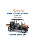 Kubota RTV-X1140 Service Manual PDF service repair manual cover