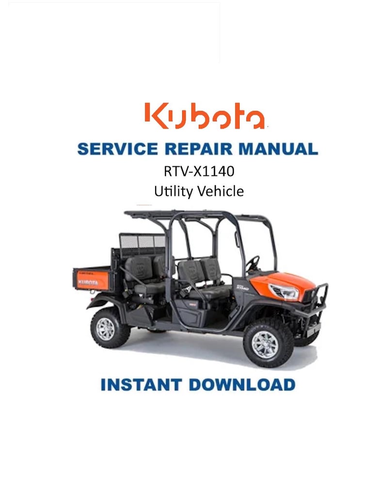 Kubota RTV-X1140 Service Manual PDF service repair manual cover