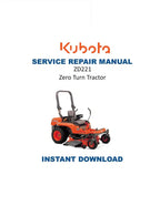 Kubota ZD221 Service Manual PDF service repair manual cover