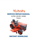 Kubota B1700 B2100 B2400 Tractor Service Manual PDF service repair manual cover