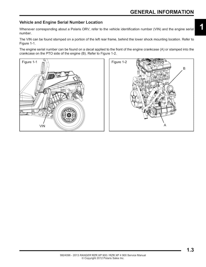 Polaris RZR XP 900 Service Manual 2013-2017 UTV Ranger xp 4 900 service manual preview page 4