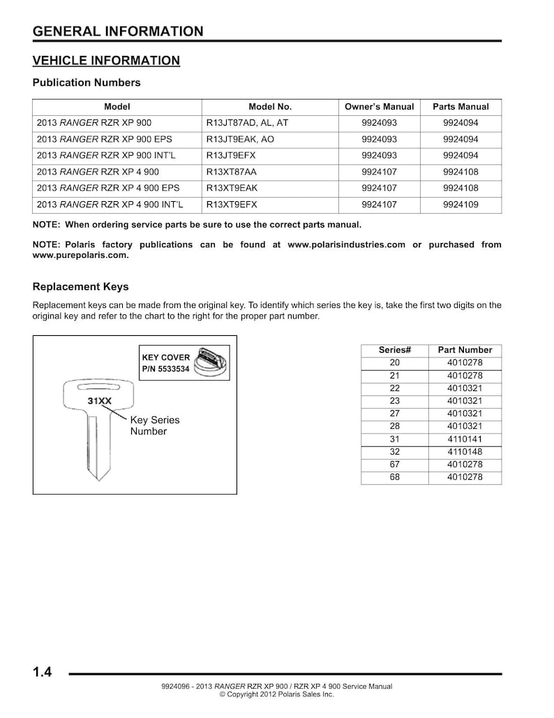 Polaris RZR XP 900 Service Manual 2013-2017 UTV Ranger xp 4 900 service manual preview page 5