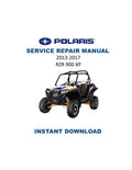Polaris RZR XP 900 Service Manual 2013-2017 UTV Ranger xp 4 900 PDF service repair manual cover