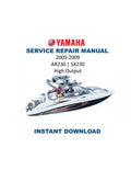 Yamaha AR230 SX230 High Output Service Manual 2005-2009 Jet Boat PDF service repair manual cover
