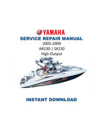 Yamaha AR230 SX230 High Output Service Manual 2005-2009 Jet Boat PDF service repair manual cover