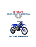 Yamaha YZ250X Service Manual PDF service repair manual cover